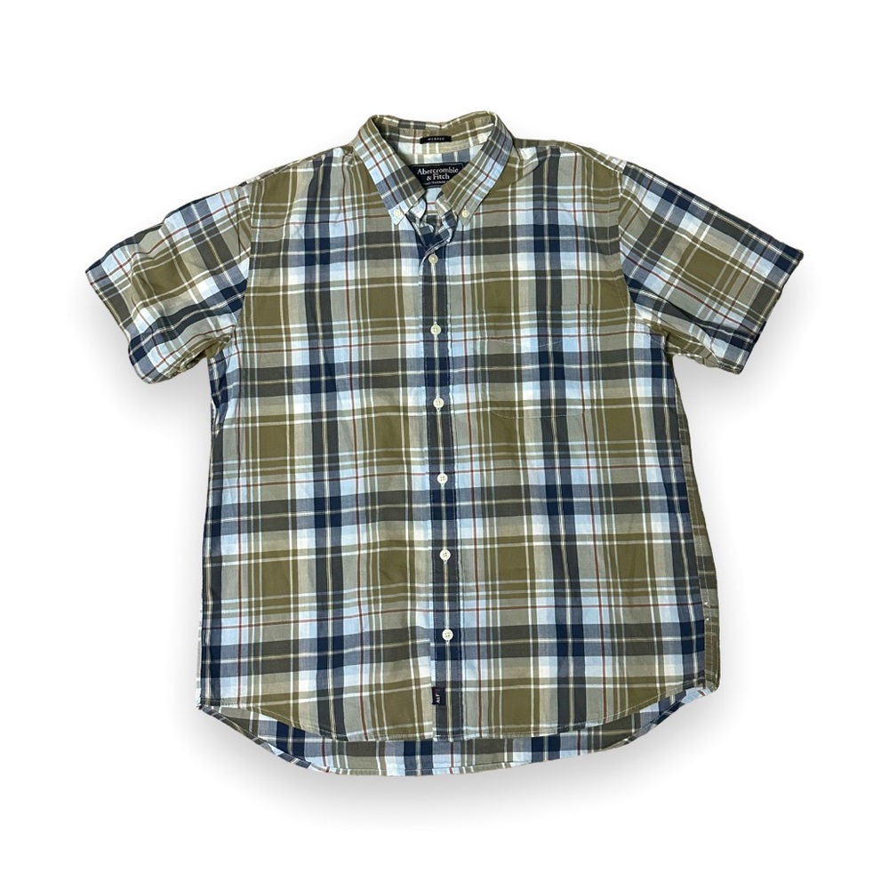 Men’s Abercrombie & Fitch Short-Sleeve Dress Shirt | Large